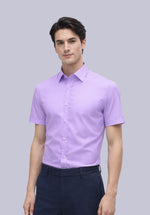 Load image into Gallery viewer, LAVENDER HALF BAMBOO SILK SHIRT
