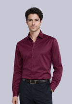 Load image into Gallery viewer, MAROON BAMBOO SILK SHIRT

