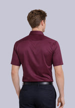 Load image into Gallery viewer, MAROON HALF BAMBOO SILK SHIRT
