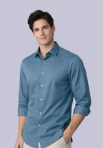 Load image into Gallery viewer, TEAL BAMBOO SILK SHIRT
