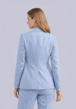 Load image into Gallery viewer, AQUA COTTON LINEN BLAZER
