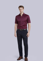 Load image into Gallery viewer, MAROON HALF BAMBOO SILK SHIRT
