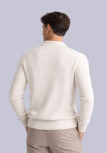 Load image into Gallery viewer, SNOW MERINO POLO SWEATER
