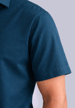 Load image into Gallery viewer, MARINE HALF BAMBOO SILK SHIRT
