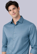 Load image into Gallery viewer, TEAL BAMBOO SILK SHIRT
