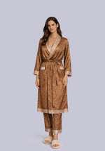 Load image into Gallery viewer, AURA LUXURE SILK ROBE SET
