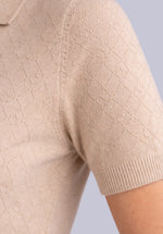 Load image into Gallery viewer, Champagne Prestige Summer Merino Polo
