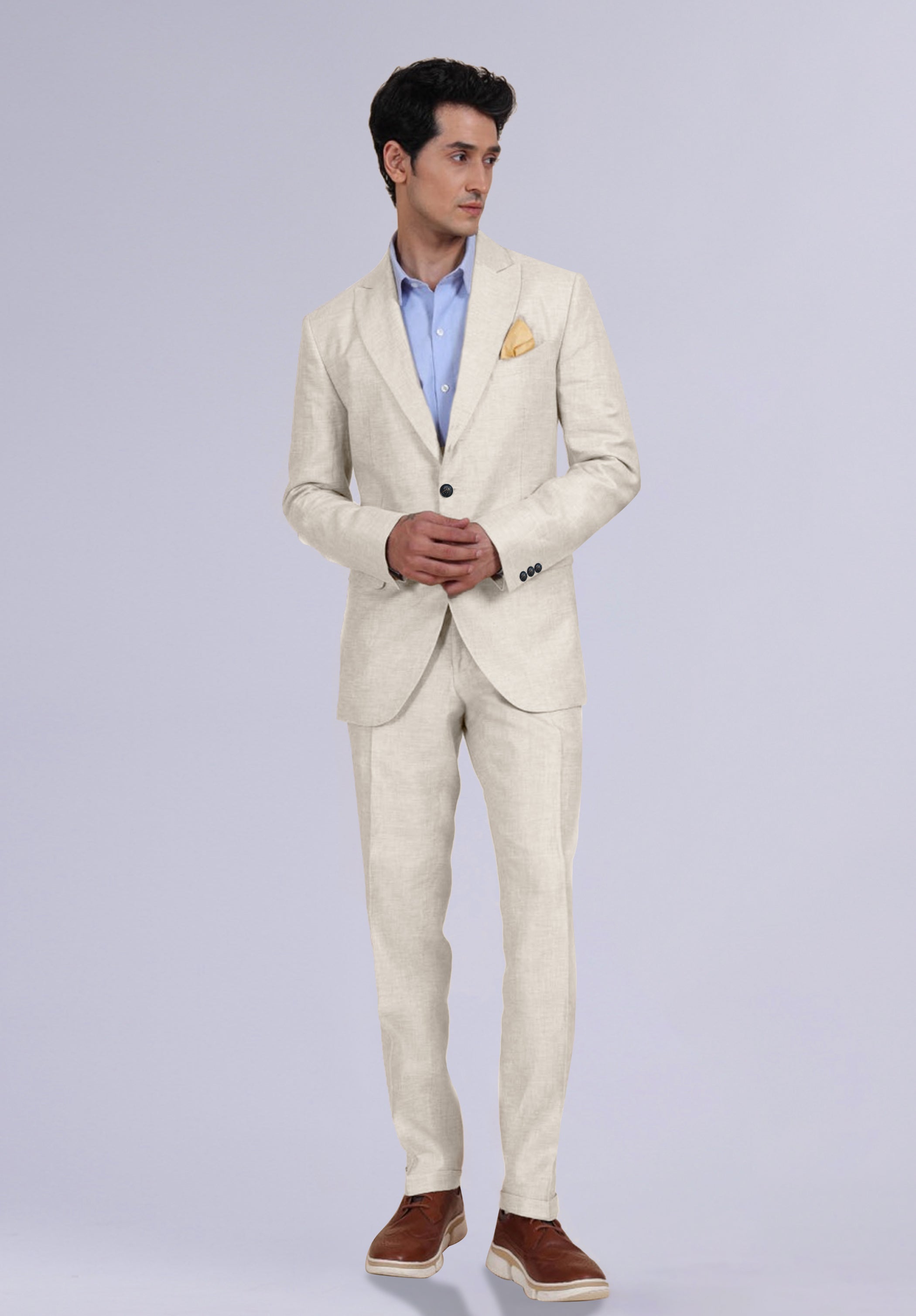 ALMOND WHITE LINEN JACKET