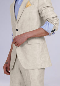 ALMOND WHITE LINEN JACKET