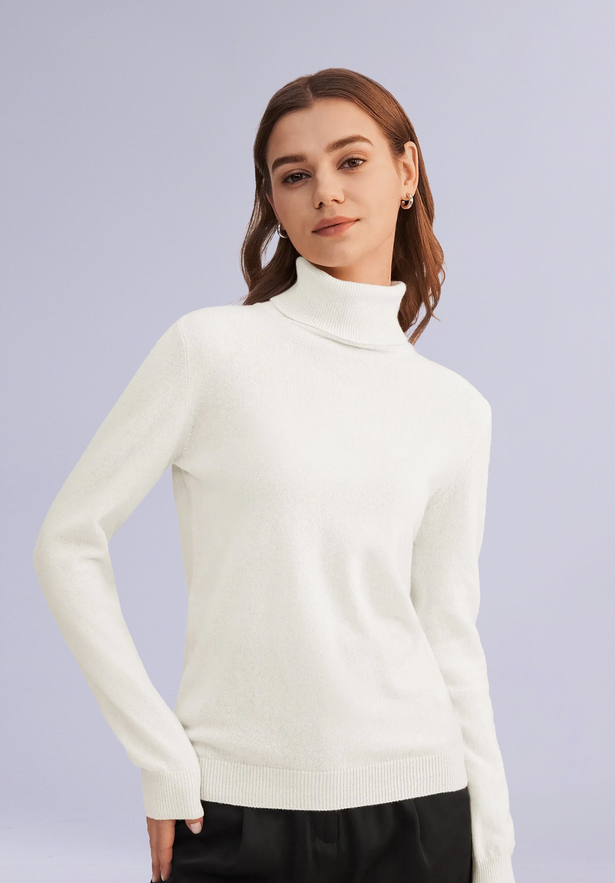 ECRU MERINO HIGH NECK