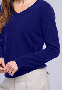 AZURE MERINO V NECK