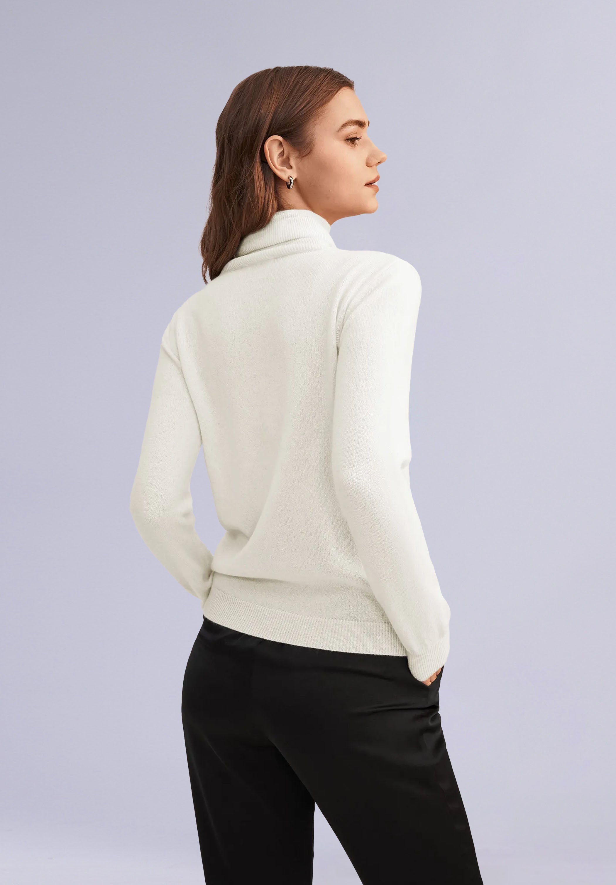 ECRU MERINO HIGH NECK
