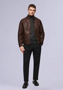 RUSTIC BRUNETTE LEATHER JACKET