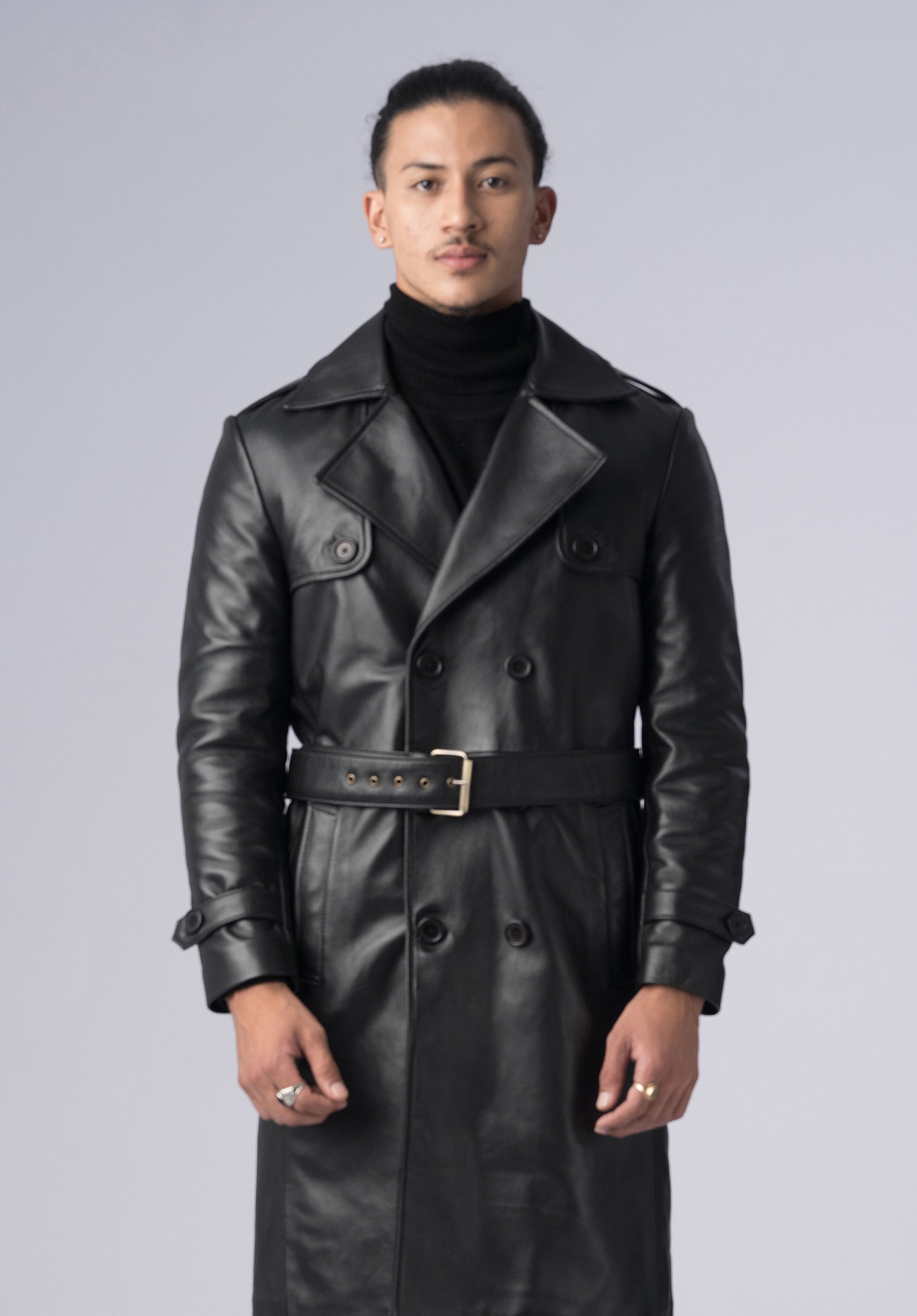 LOGAN LEATHER TRENCH
