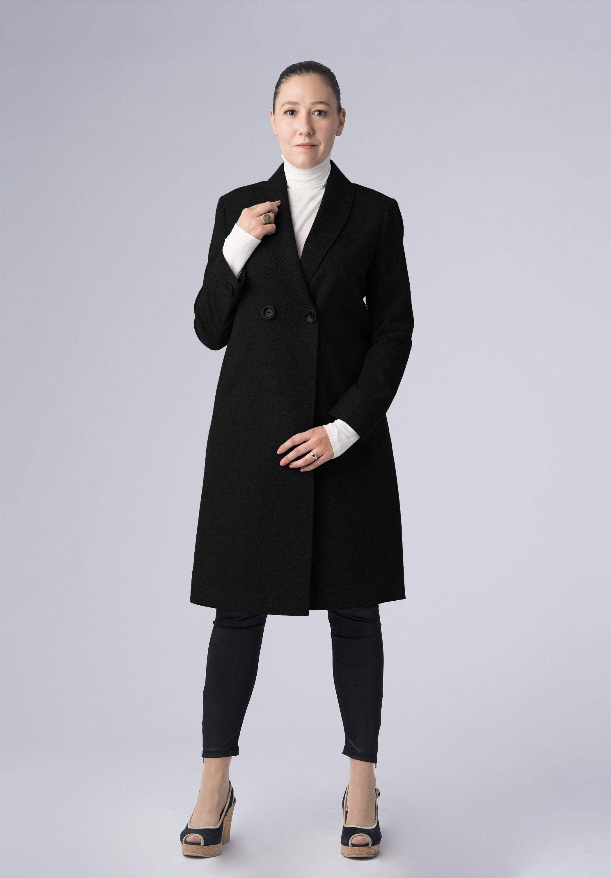 woolen double breasted-coat