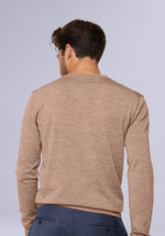 Load image into Gallery viewer, BEIGE MERINO V NECK
