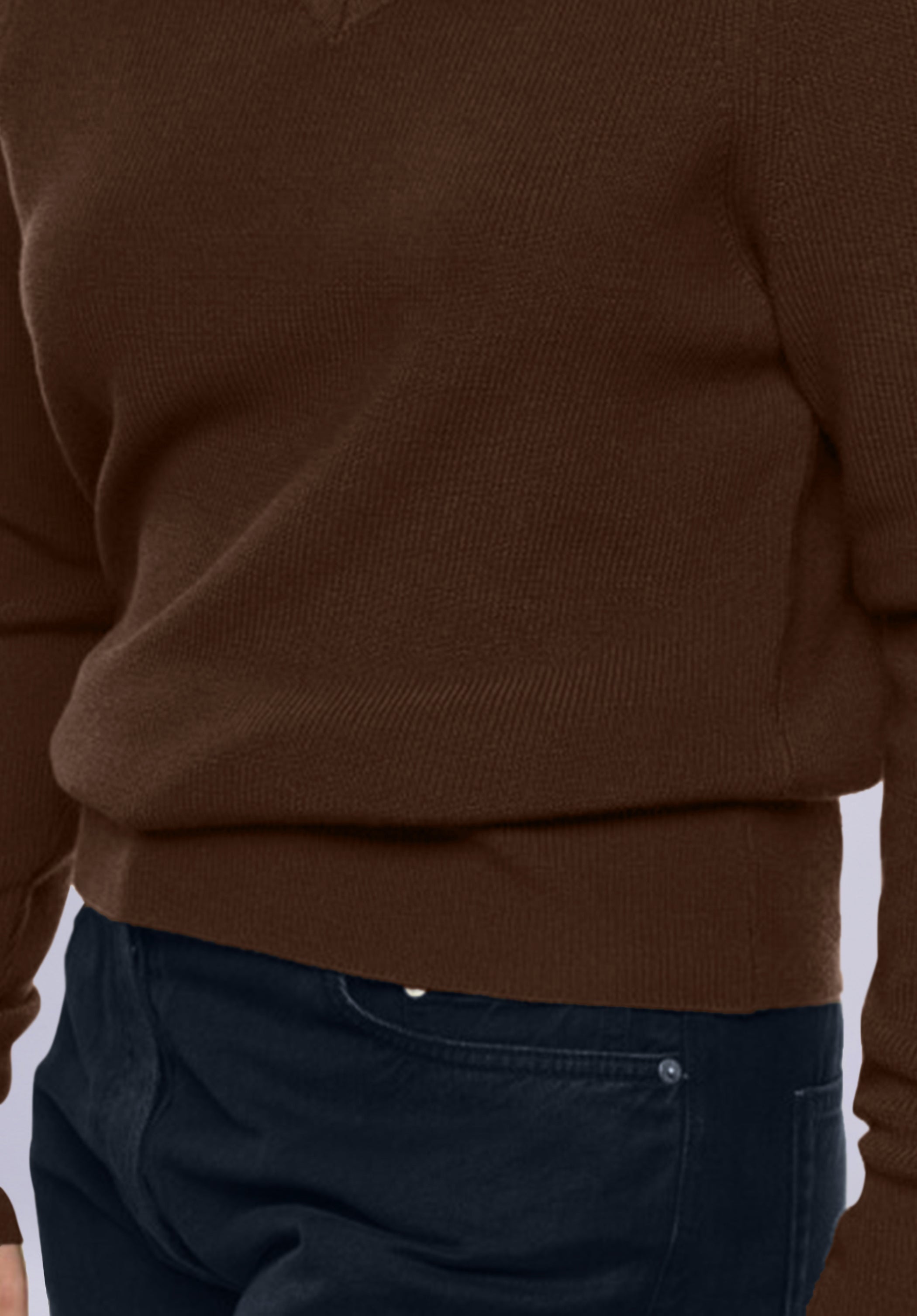 CARAMEL MERINO V NECK