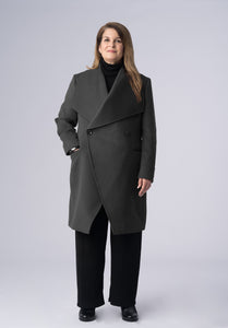 cashmere double breasted wrap-coat