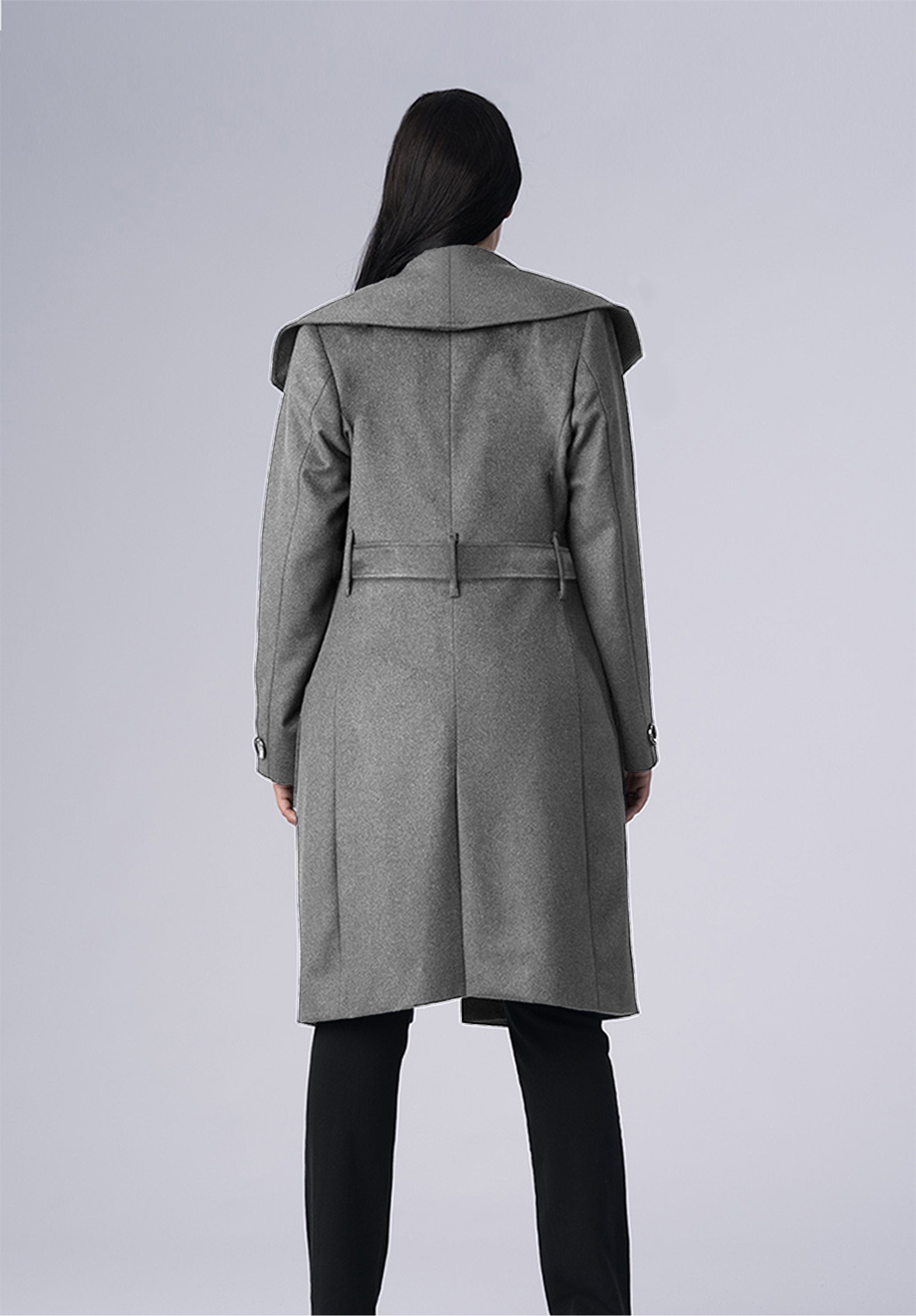 cashmere single breasted-coat