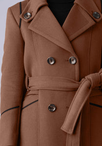 cashmere brown double breasted-coat