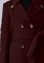 Load image into Gallery viewer, cashmere brown double breasted-coat
