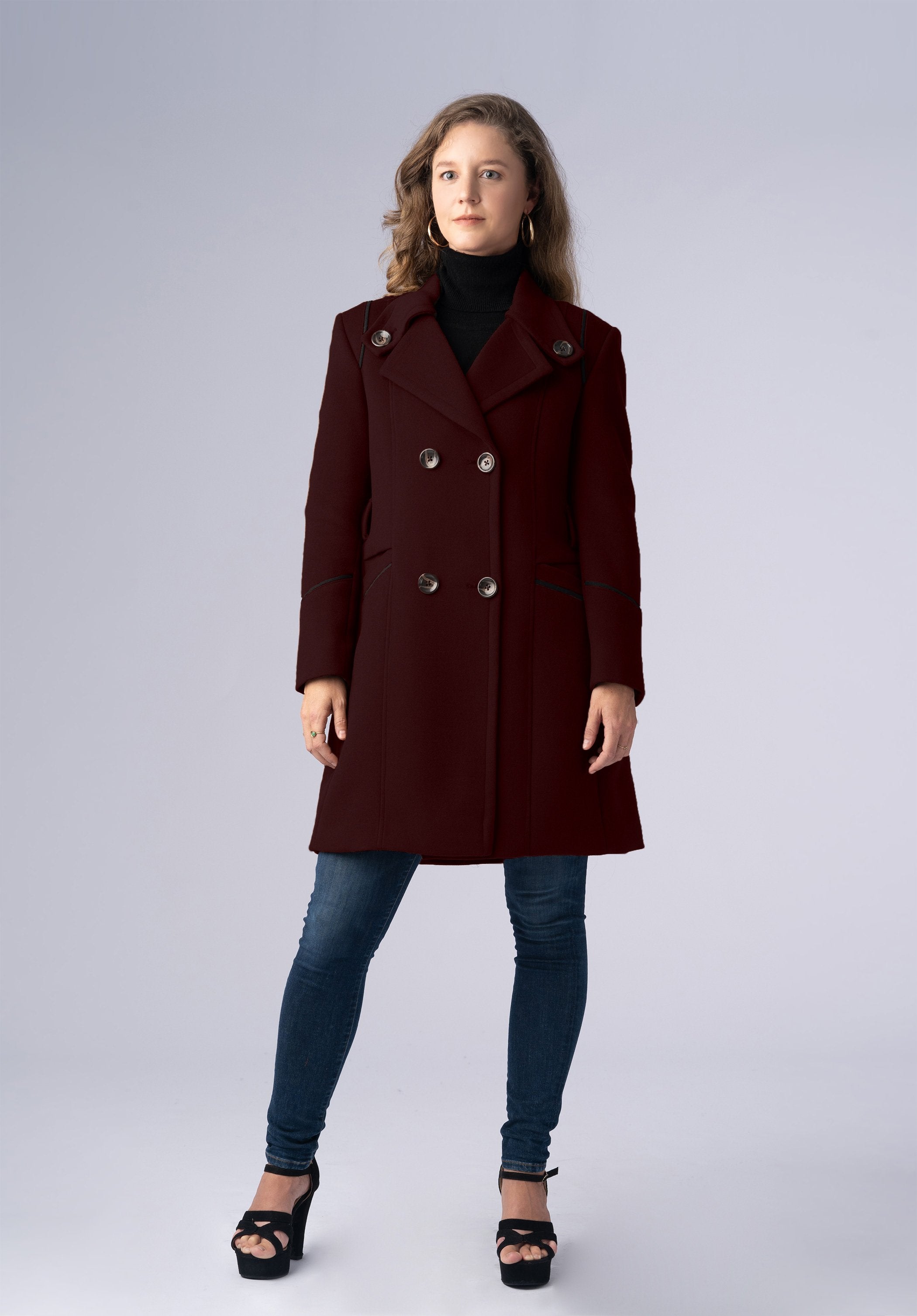 cashmere brown double breasted-coat