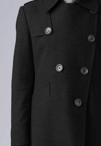 double breasted short woolen- 
coat
