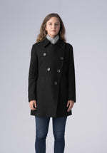 Load image into Gallery viewer, double breasted short woolen- 
coat
