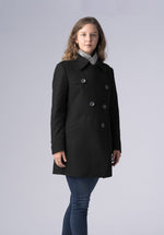 Load image into Gallery viewer, double breasted short woolen- 
coat
