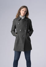 Load image into Gallery viewer, double breasted short woolen- 
coat
