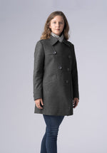 Load image into Gallery viewer, double breasted short woolen- 
coat
