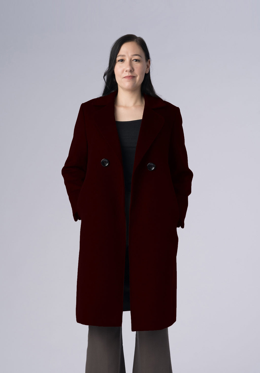 cashmere double breasted-coat