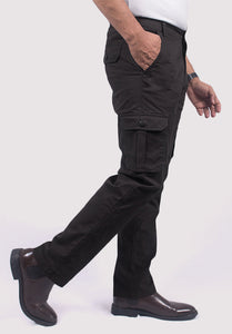 ACHROMATIC TWILL CARGO PANTS
