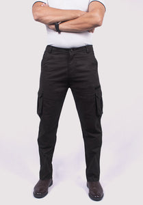 ACHROMATIC TWILL CARGO PANTS